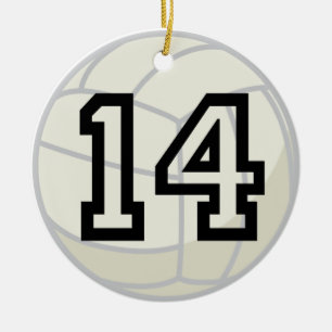 Volleyball Player Uniform Number 14 Ornament