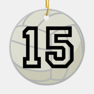 Volleyball Player Uniform Number 15 Ornament