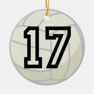 Volleyball Player Uniform Number 17 Ornament
