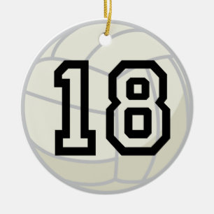 Volleyball Player Uniform Number 18 Ornament