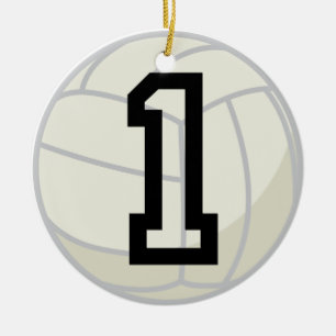 Volleyball Player Uniform Number 1 Ornament