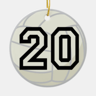 Volleyball Player Uniform Number 20 Ornament