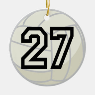 Volleyball Player Uniform Number 27 Ornament
