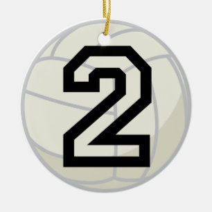 Volleyball Player Uniform Number 2 Ornament