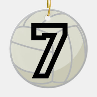 Volleyball Player Uniform Number 7 Ornament