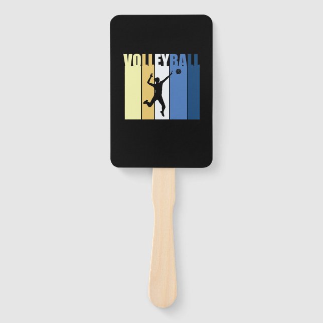 Volleyball Player | Vintage Volleyball Girls Hand Fan (Front)