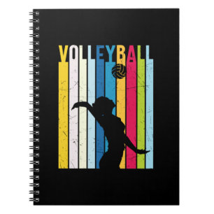 Volleyball Player Vintage Volleyball Notebook