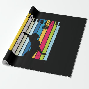Volleyball Player Vintage Volleyball Wrapping Paper