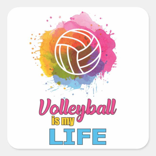 Volleyball Player Volleyball Beach Team Gift Idea Square Sticker (Front)