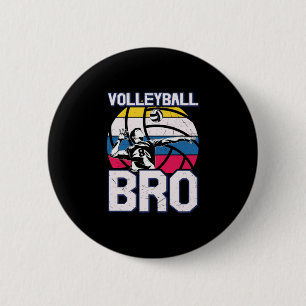 Volleyball Player   Volleyball Bro 6 Cm Round Badge