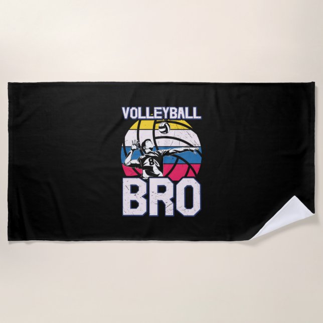 Volleyball Player | Volleyball Bro Beach Towel (Front)