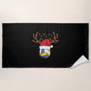 Volleyball Player Volleyball Christmas Beach Towel