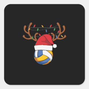 Volleyball Player Volleyball Christmas Square Sticker