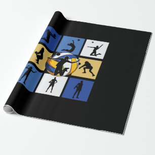 Volleyball Player Volleyball Circle Wrapping Paper