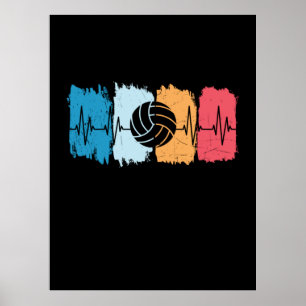Volleyball Player Volleyball Heartbeat Poster