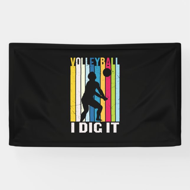 Volleyball Player | Volleyball I Dig It Banner (Horizontal)