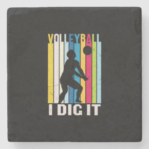 Volleyball Player   Volleyball I Dig It Stone Coaster