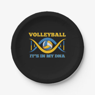 Volleyball Player Volleyball It Is In My Dna Paper Plate