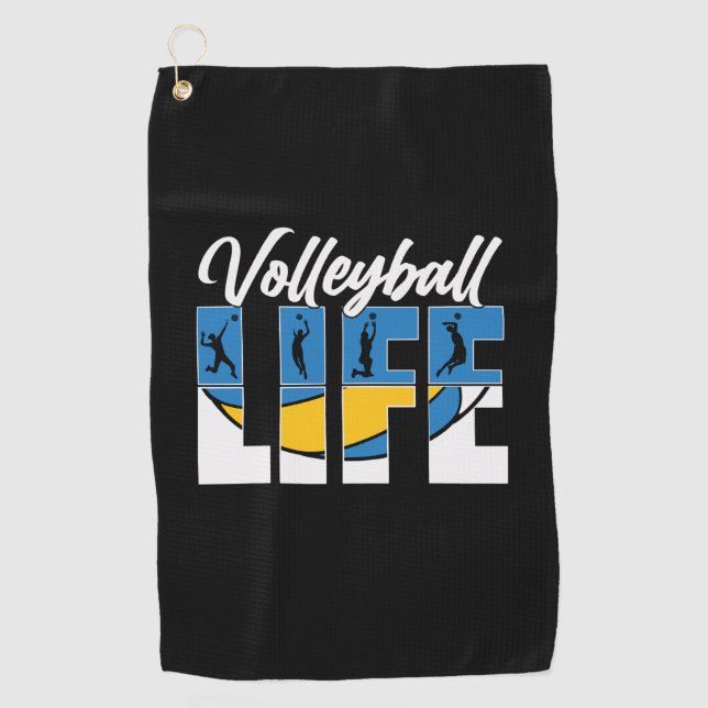 Volleyball Player | Volleyball Life Golf Towel (Front)