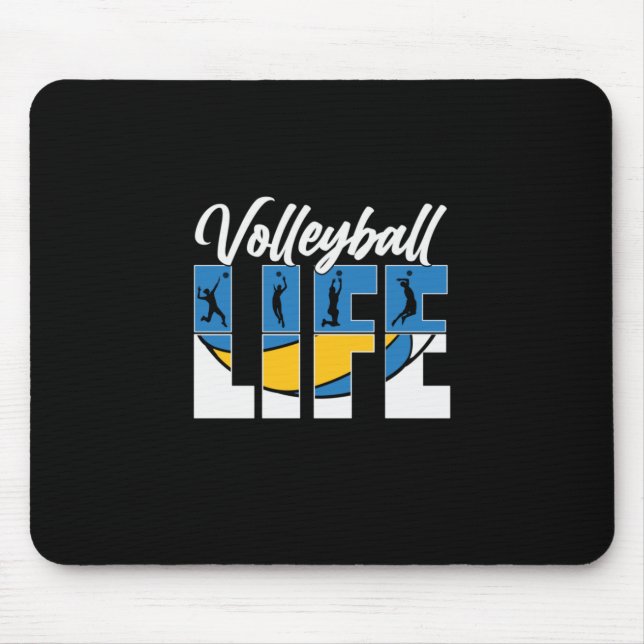 Volleyball Player | Volleyball Life Mouse Mat (Front)