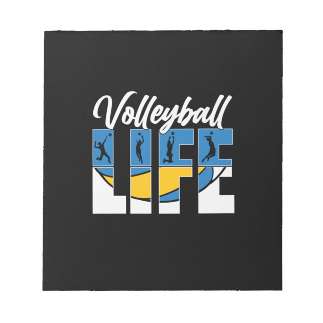 Volleyball Player | Volleyball Life Notepad (Front)