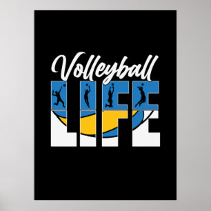 Volleyball Player   Volleyball Life Poster