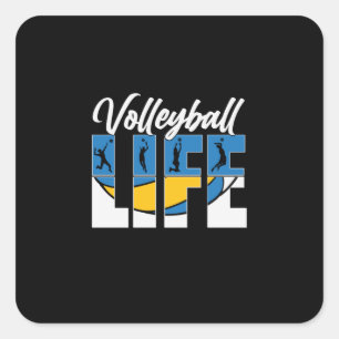 Volleyball Player Volleyball Life Square Sticker