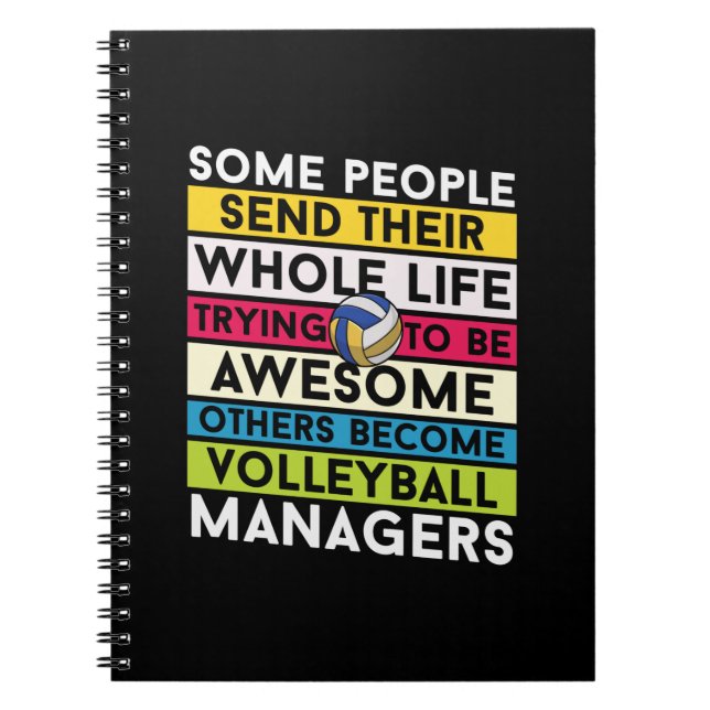 Volleyball Player | Volleyball Managers Notebook (Front)