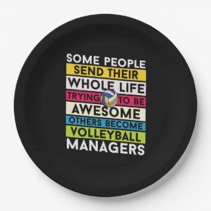 Volleyball Player Volleyball Managers Paper Plate