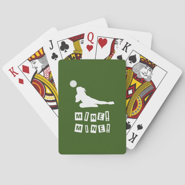 Volleyball Player | Volleyball Mine Playing Cards (Back)