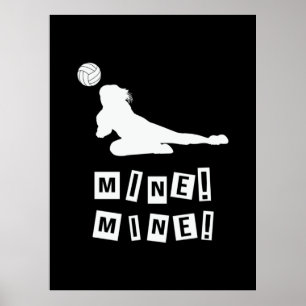 Volleyball Player   Volleyball Mine Poster