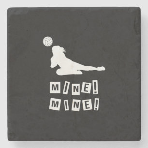 Volleyball Player Volleyball Mine Stone Coaster