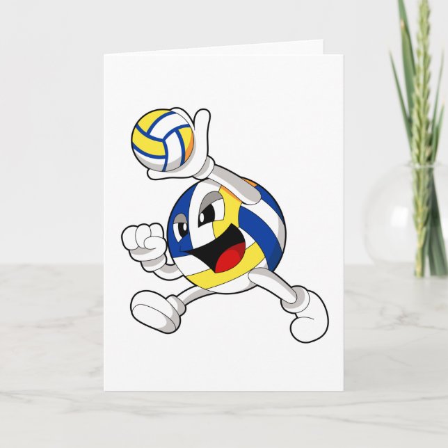 Volleyball player with Volleyball Card (Front)