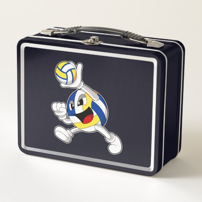 Volleyball player with Volleyball Metal Lunch Box (Front)