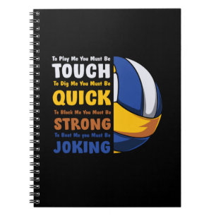 Volleyball Player You Must Be Strong Notebook