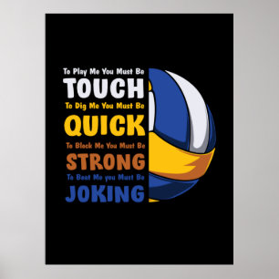 Volleyball Player   You Must Be Strong Poster