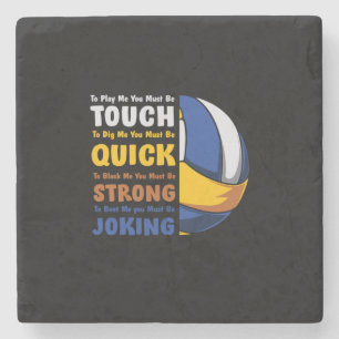 Volleyball Player You Must Be Strong Stone Coaster