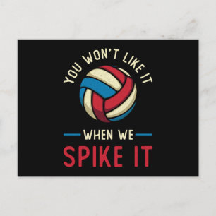 Volleyball Player You Won't Like It Beach Vintage Postcard