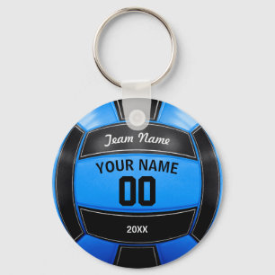 Volleyball Player's Name Year Team Black Blue Key Ring