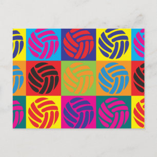 Volleyball Pop Art Postcard