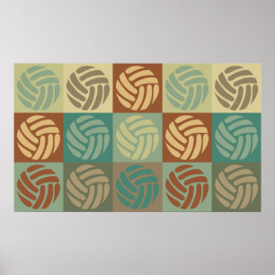 Volleyball Pop Art Poster