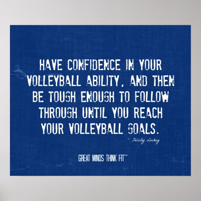 Volleyball Poster 017 - Denim Colours (Front)