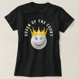 Volleyball  Queen of the Court Gold Crown T-Shirt