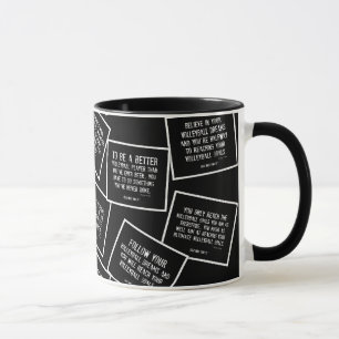 Volleyball Quotes Coffee Mug in Black and White