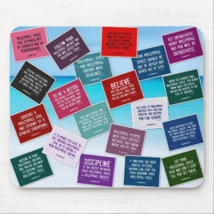 Volleyball Quotes Mousepad in Colours