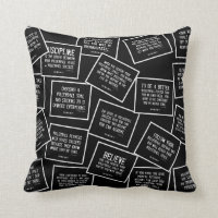 Volleyball Quotes Pillow in Black and White
