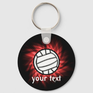 Volleyball; Red Key Ring