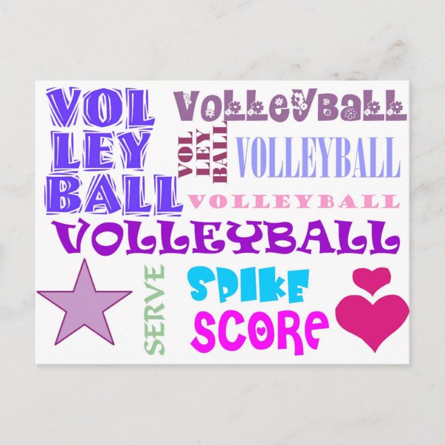 Volleyball Repeating Postcard (Front)