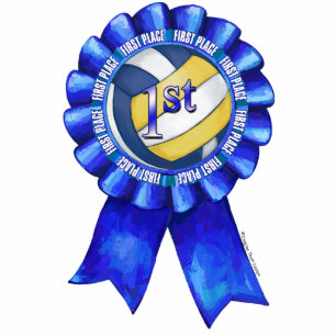 Volleyball Ribbons 1st Photo Sculpture Magnet