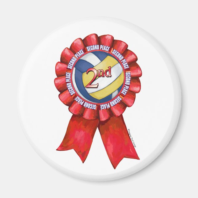 Volleyball Ribbons 2nd Magnet (Front)